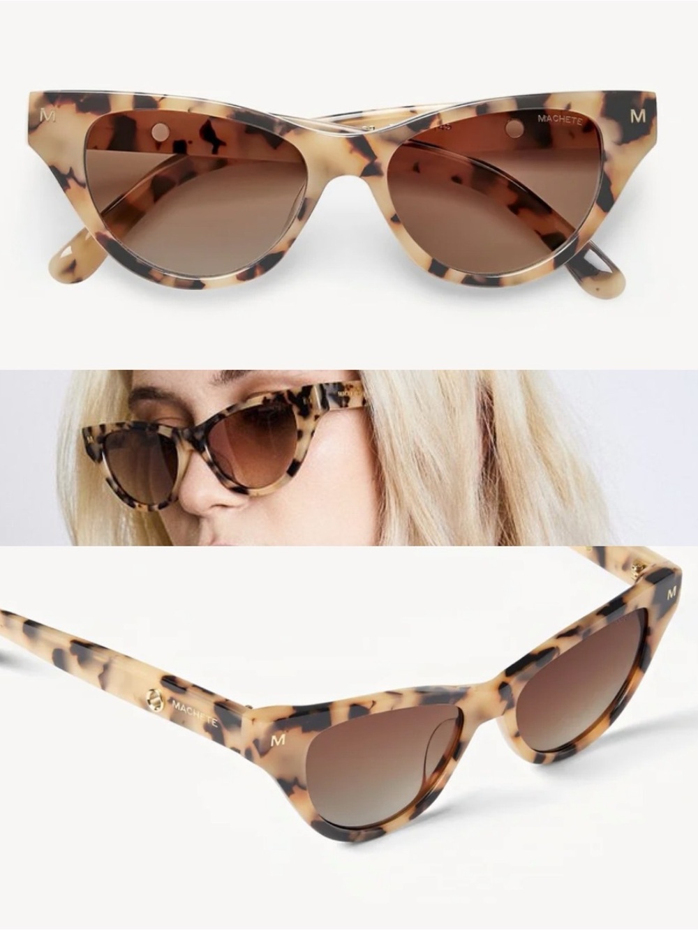 MACHETE Suzy Sunglasses in Blonde Tortoise NEW WITH TAGS NEW IN BOX NWT NIB